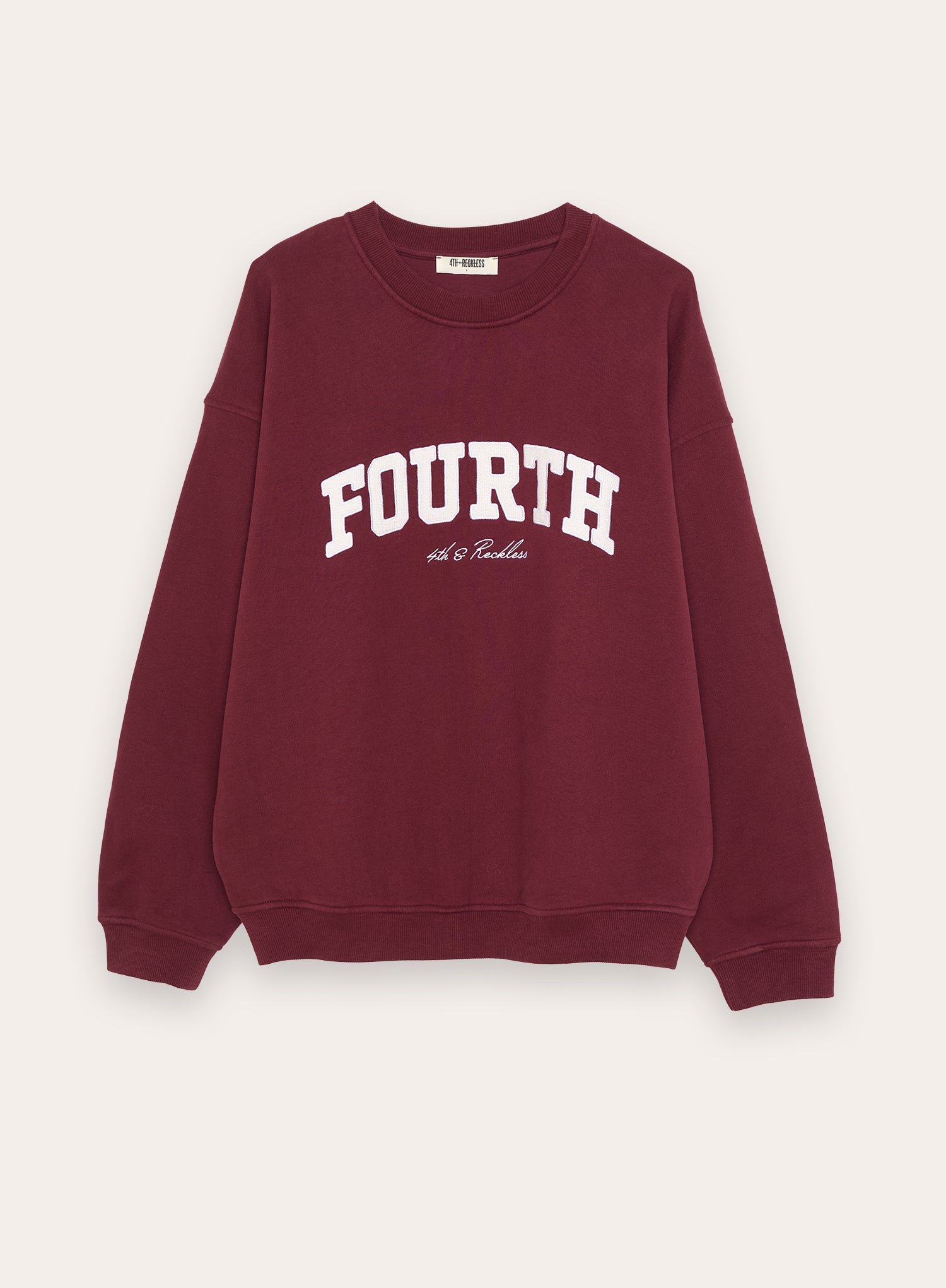 Burgundy Fourth Embroidered Branded Sweatshirt